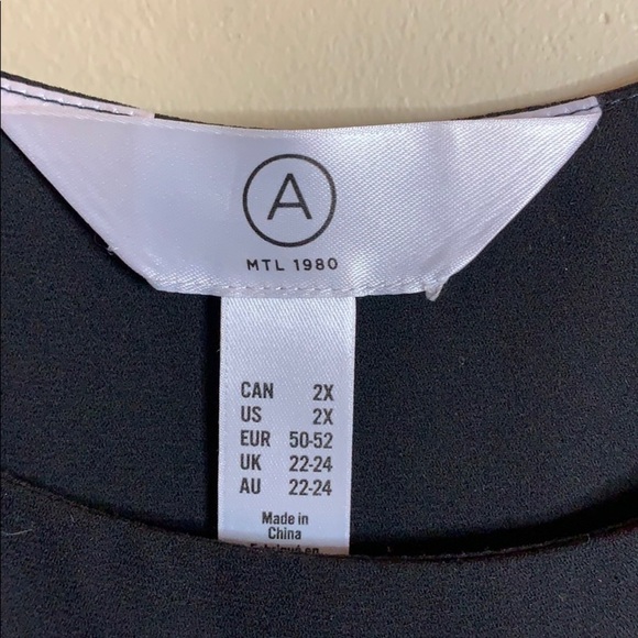 Addition Elle Black Chiffon Tank Top - Picture 3 of 4